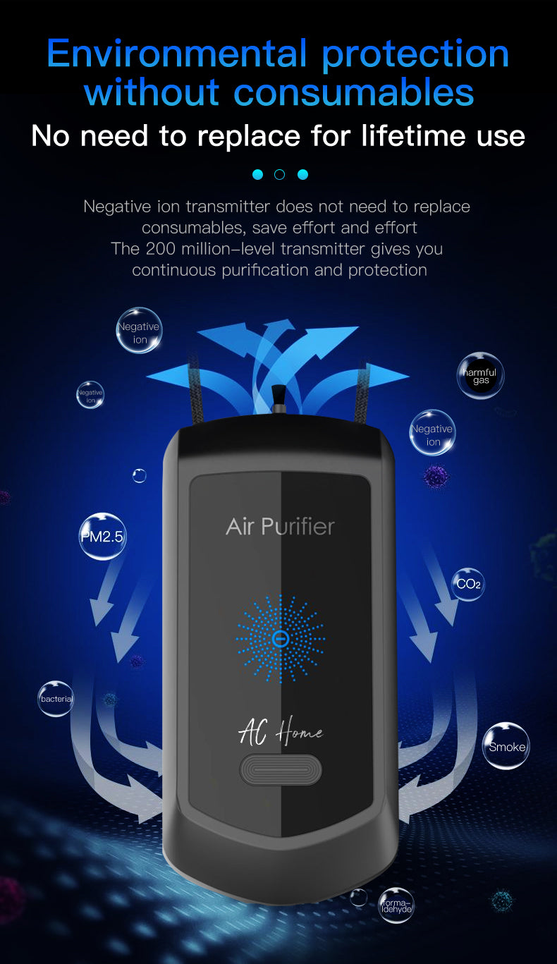 Purifier Air Uvc Light Air Purifier Wearable Device