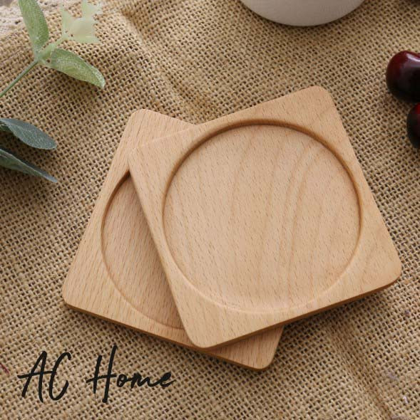 Table Decoration Accessories Classic Type for Drink, Walnut Wooden Coaster Beach Coaster