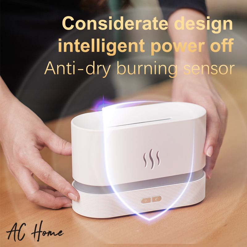 New Design Humificador Ultrasonic Humidifier Flame USB Tabletop Humidifier Mist Oil Diffuser Aroma