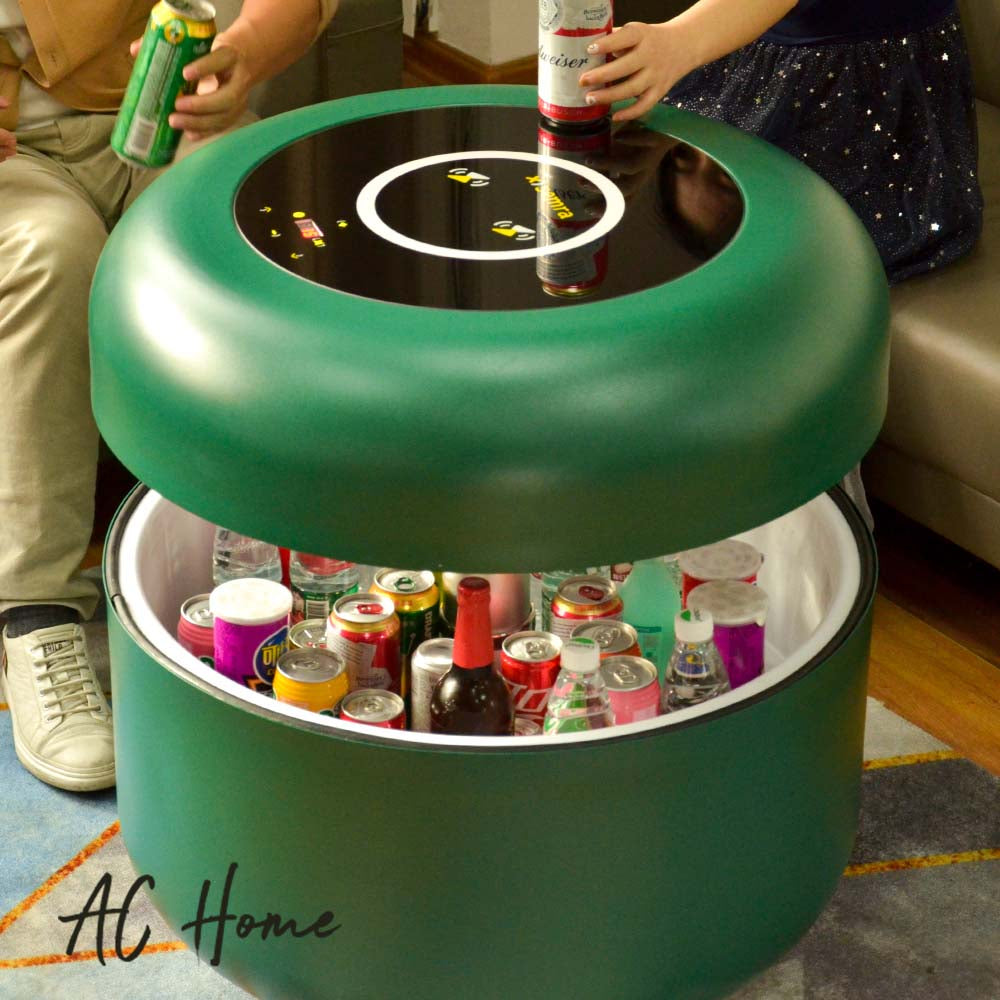 LED Illuminated Electric Rapid Refrigeration Beverage Coolers And Wine Bottle Cabinet Cooler Coffee Table with Music Speaker
