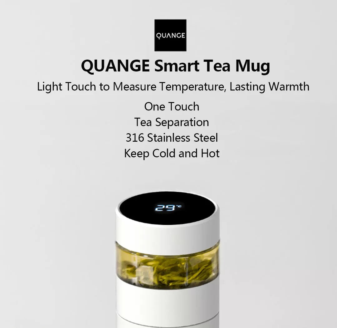 Smart Tea Cup LED Digital Display Thermos Cups Anti-Fall / Hot Stainless Steel Flower Tea Water Mug