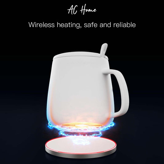 Wireless Heating Cup and Charger Set 2 Cup Travel Kettle With Start Timer